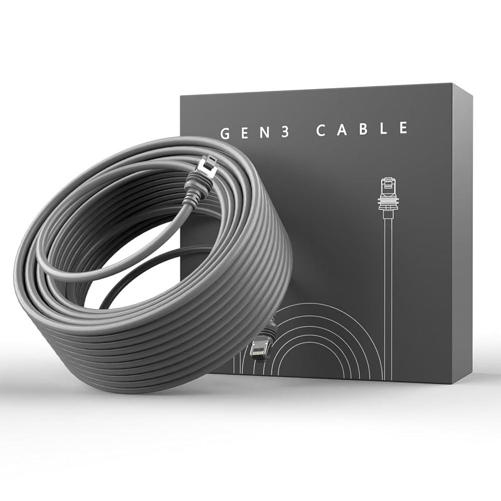 Starlink Câble Gen 3, 32M/105FT de rechange standard V3 Câble d'extension étanche pour Starlink Satellite V3
